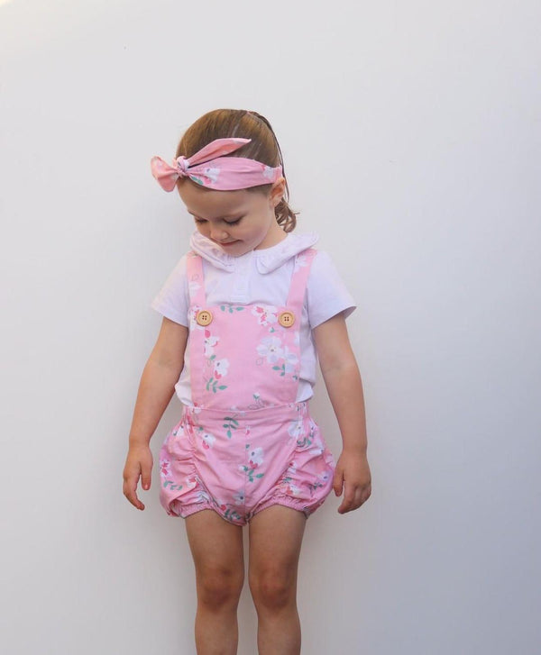 Detachable Overall + TopKnot - Caitlyn, - LollipopHouse