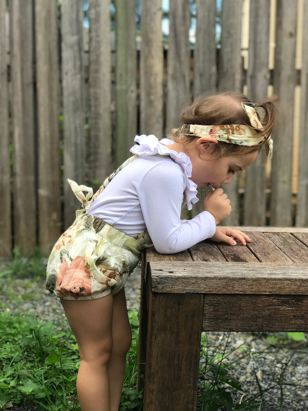 Ruffle Long Sleeve - White, - LollipopHouse