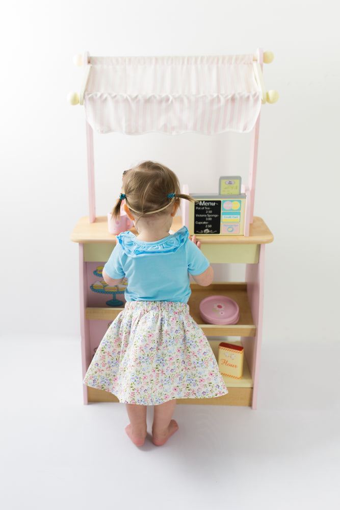 Ruffle Short Sleeve - Maya Blue, - LollipopHouse