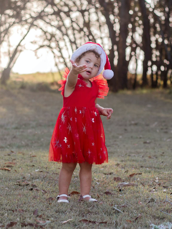 Miracle Dress + Bow - Candy Red