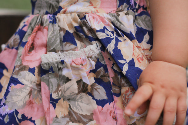 Detachable Flutter Pinny + Headband - Fleur, - LollipopHouse