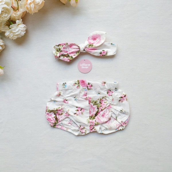 Detachable Overall + TopKnot - Petal, - LollipopHouse