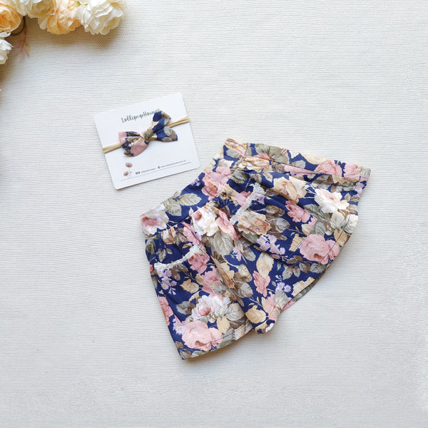 Detachable Flutter Pinny + Headband - Fleur, - LollipopHouse