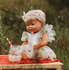 Doll Miracle Dress + Bow - White