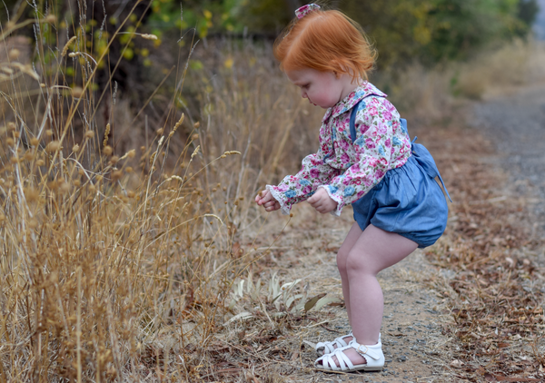 Detachable Pucker Shorts w Belt - Denim, - LollipopHouse