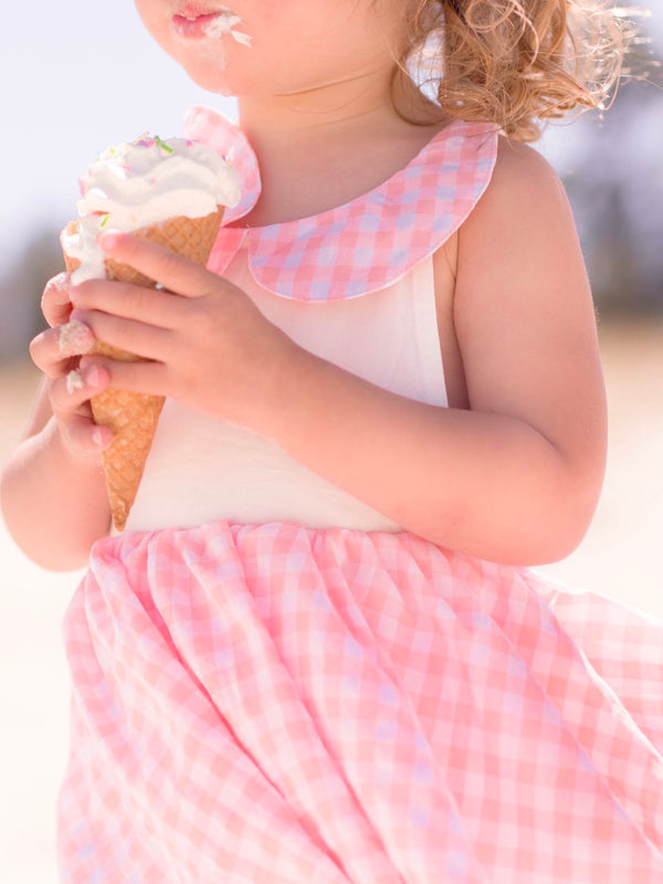 Summer Dress + Bow - Fairy Floss
