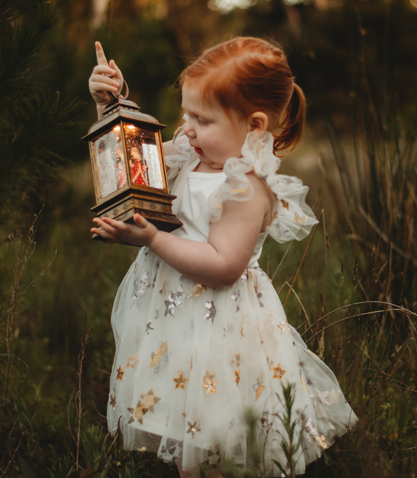 Miracle Dress + Bow - White