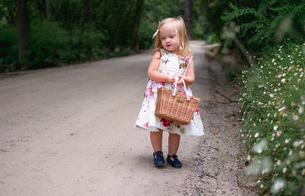 Bib Dress + Hair Clip – Dahlia, - LollipopHouse