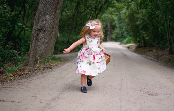 Bib Dress + Hair Clip – Dahlia, - LollipopHouse