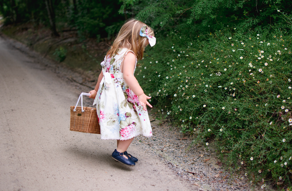 Bib Dress + Hair Clip – Dahlia, - LollipopHouse