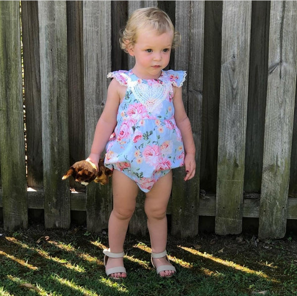 Bubble Romper + Headband - Ava, - LollipopHouse