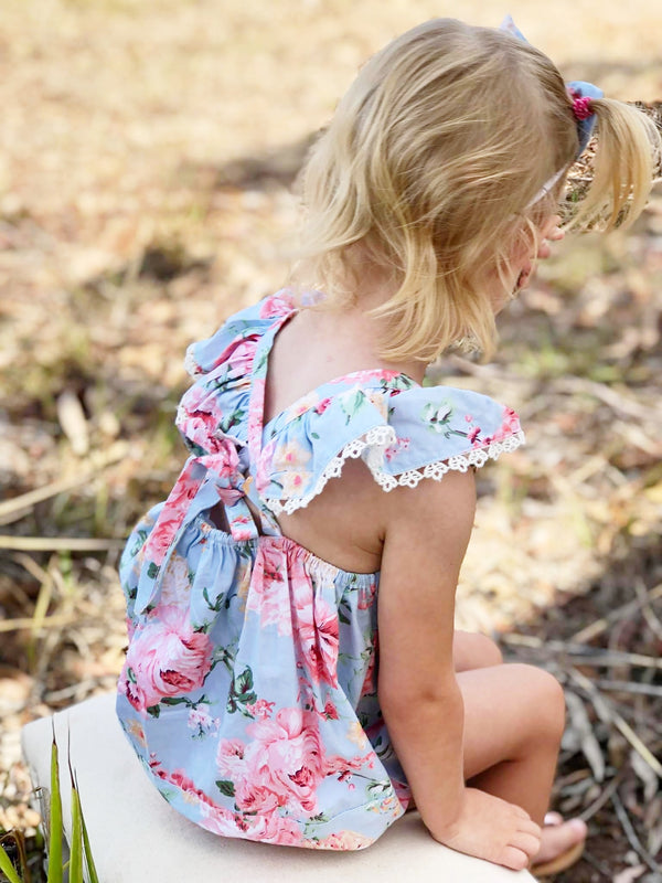 Bubble Romper + Headband - Ava, - LollipopHouse