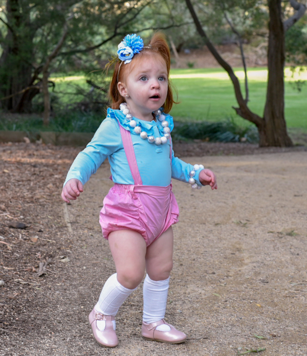 Detachable Pucker Shorts w Belt - Taffy Pink, - LollipopHouse