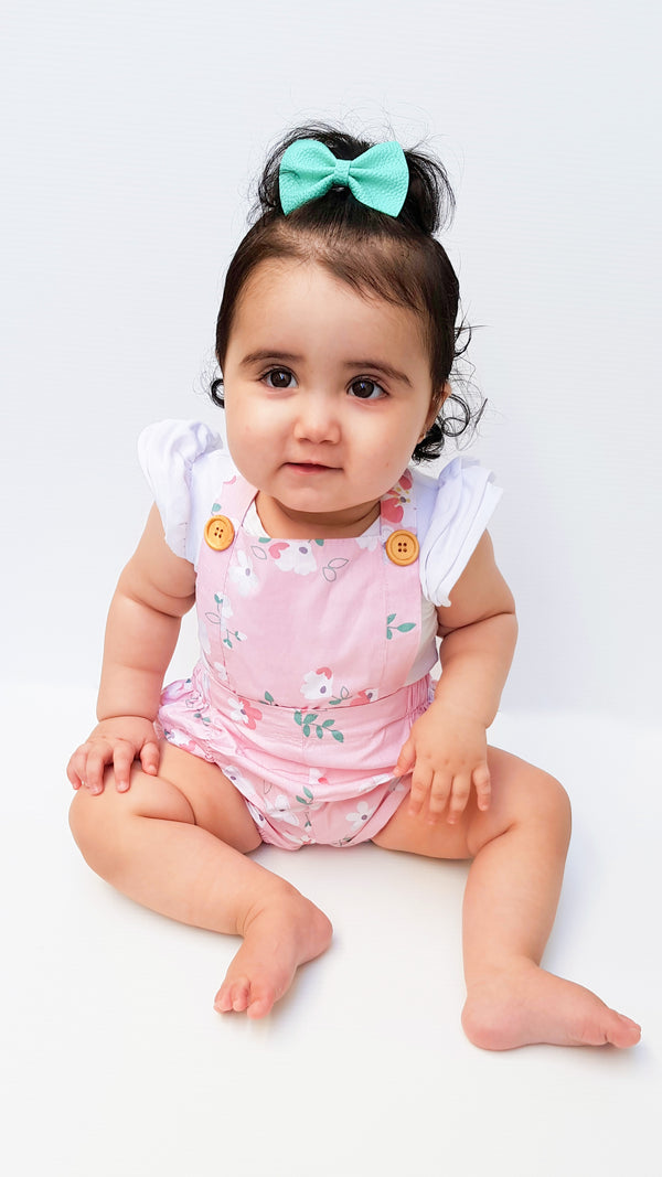 Detachable Overall + TopKnot - Caitlyn, - LollipopHouse