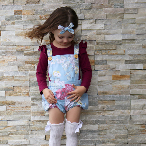 Detachable Overall + TopKnot - Kenzie, - LollipopHouse