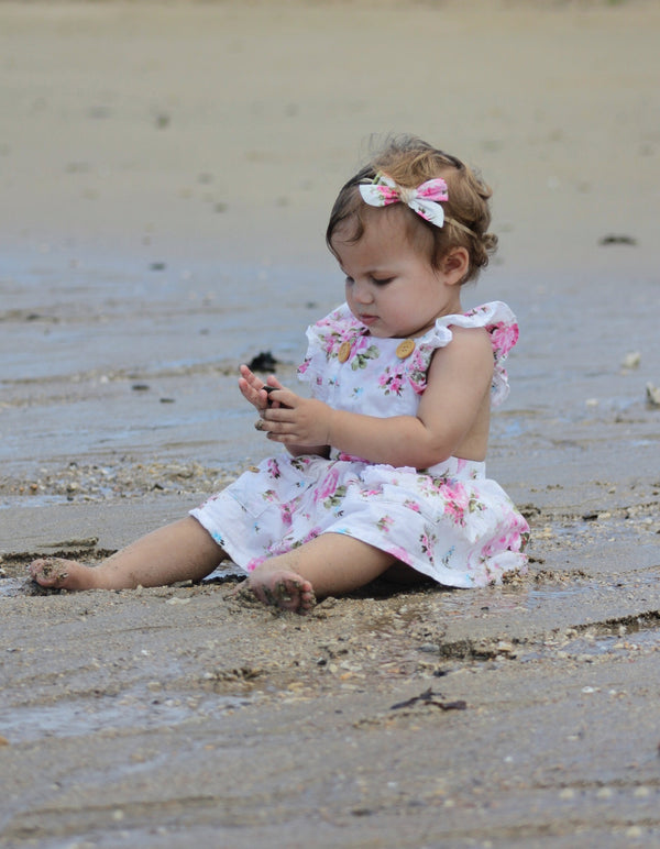 Detachable Flutter Pinny + Headband - Petal, - LollipopHouse