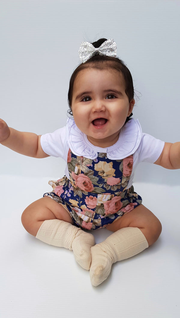 Ruffle Short Sleeve - White, - LollipopHouse