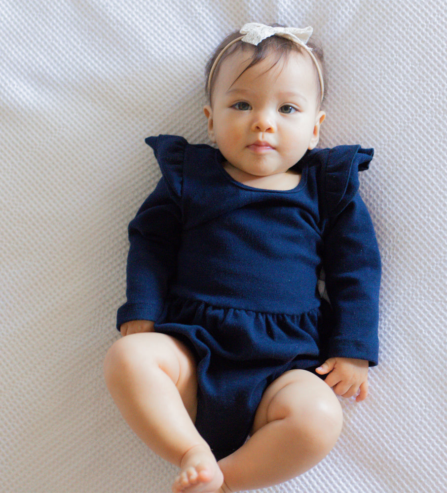 Comfy Flutter Romper - Navy