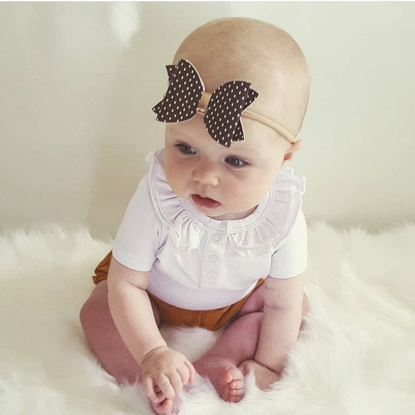 Ruffle Short Sleeve - White, - LollipopHouse