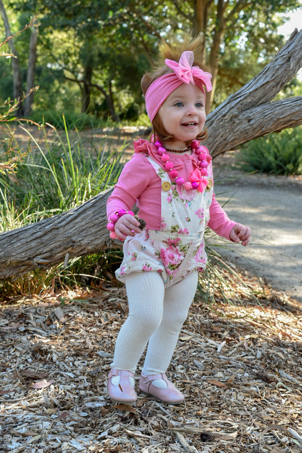 Ruffle Long Sleeve - Rose, - LollipopHouse