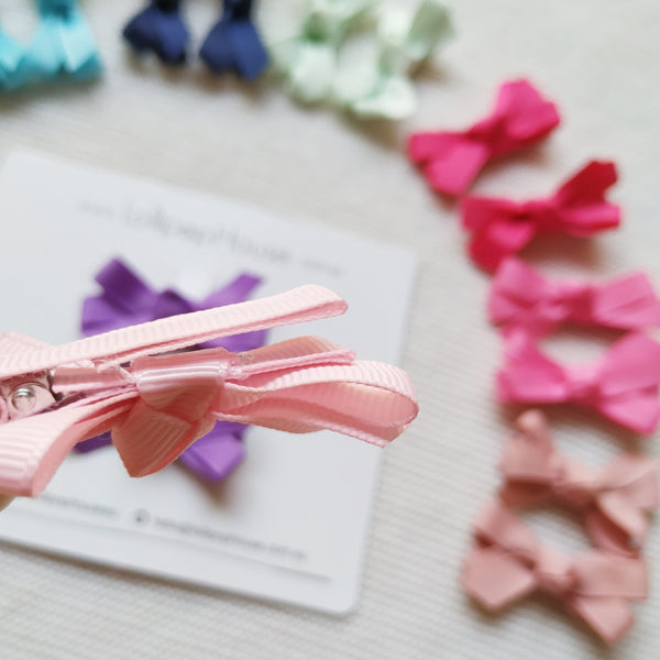 Ribbon Hair Clips - 14 colors, - LollipopHouse