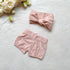 Bubble Shorts + Headwrap - Dusty Pink,  - LollipopHouse