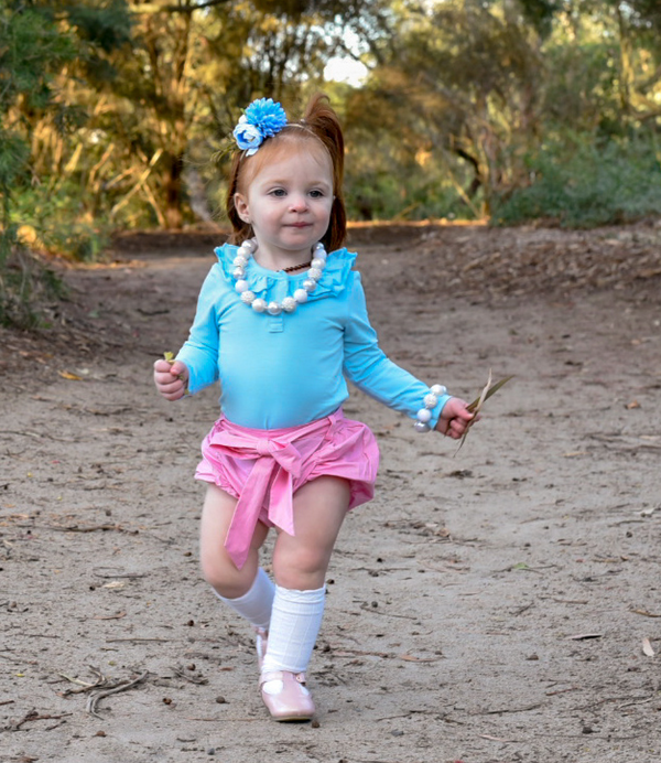 Detachable Pucker Shorts w Belt - Taffy Pink, - LollipopHouse