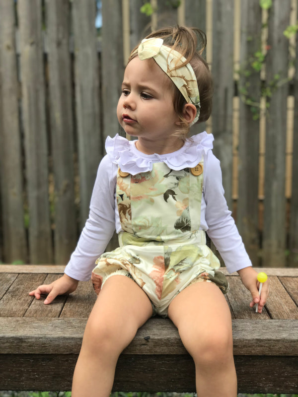 Detachable Overall + TopKnot - Fawn, - LollipopHouse