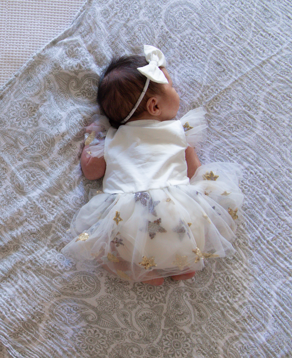 Miracle TuTu + Bow - White