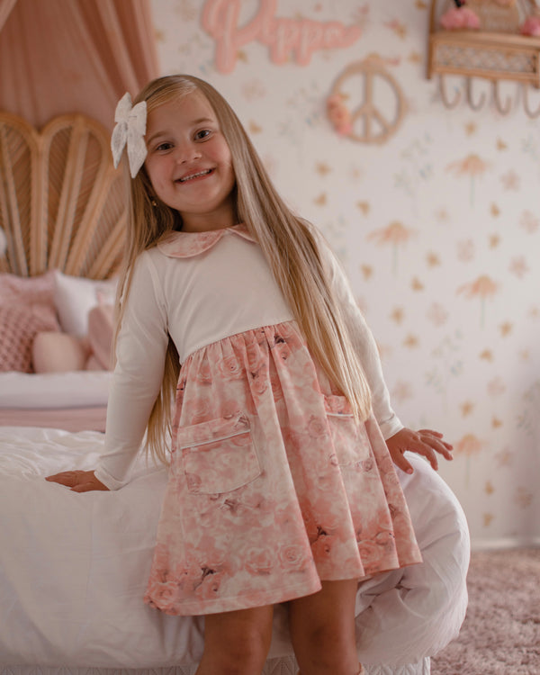 Stretch Cotton Dress with Pockets - Hope