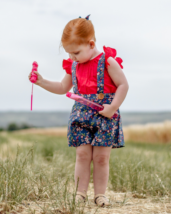 Suspender Pleated Shorts - Bonnie