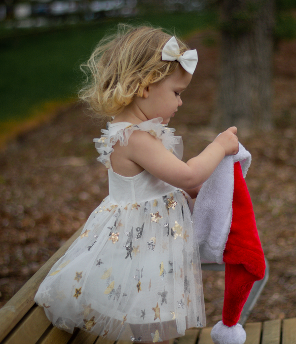 Miracle Dress + Bow - White