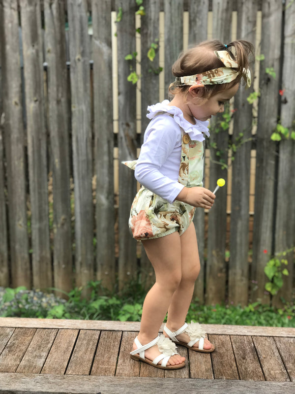 Detachable Overall + TopKnot - Fawn, - LollipopHouse