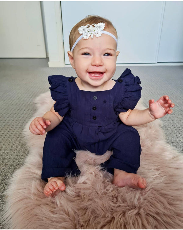 Linen Jumpsuit/Overall - Navy