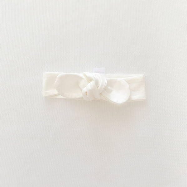 Top Knot Headwrap - White