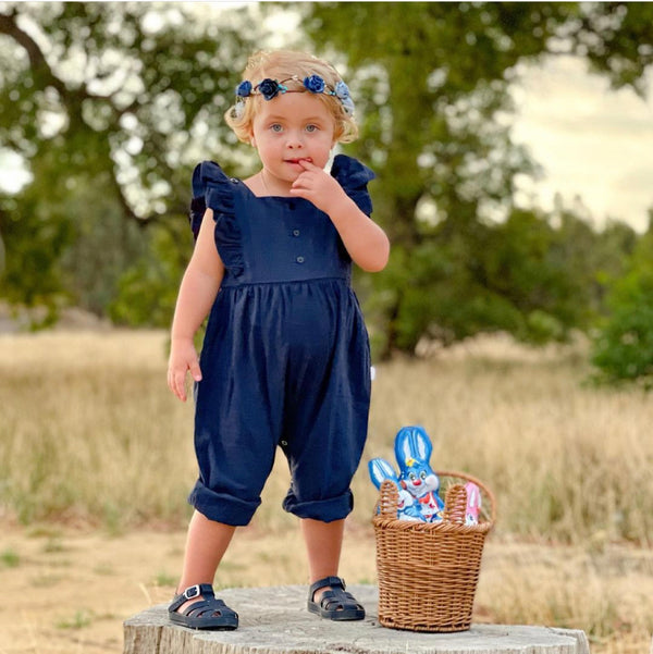Linen Jumpsuit/Overall - Navy