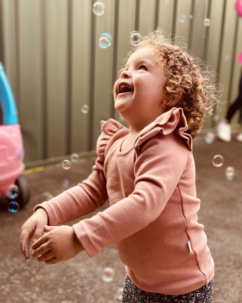 Comfy Flutter Top - Dusty Pink