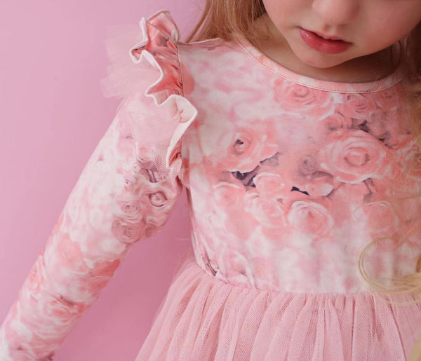 Long Sleeve TuTu Dress + Bow - Hope