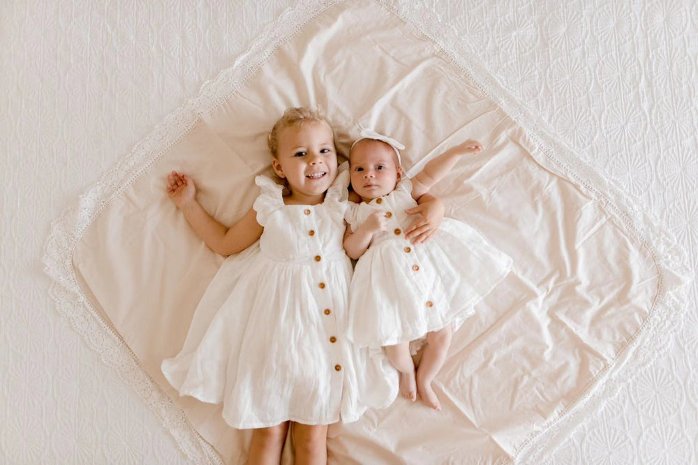 Day Dreamer Dress + Bow - White