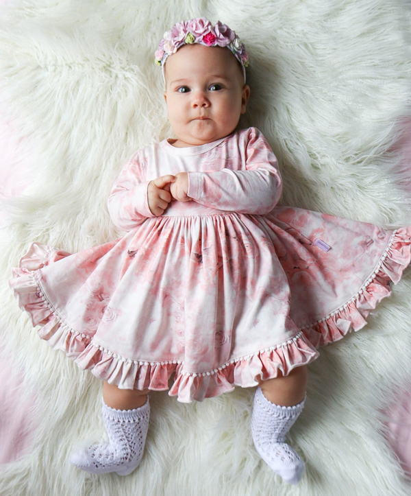 Long Sleeve Frill Dress - Hope