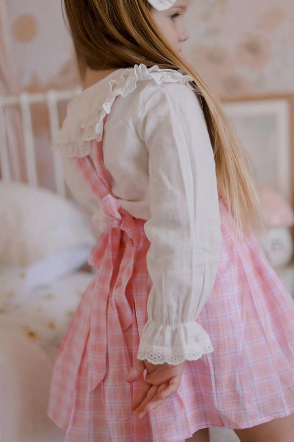 Long Sleeve Blouse Top - Muslin White