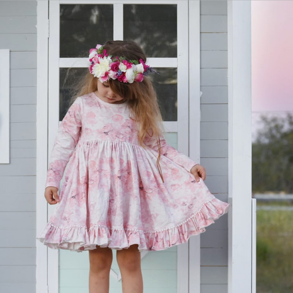 Long Sleeve Frill Dress - Hope