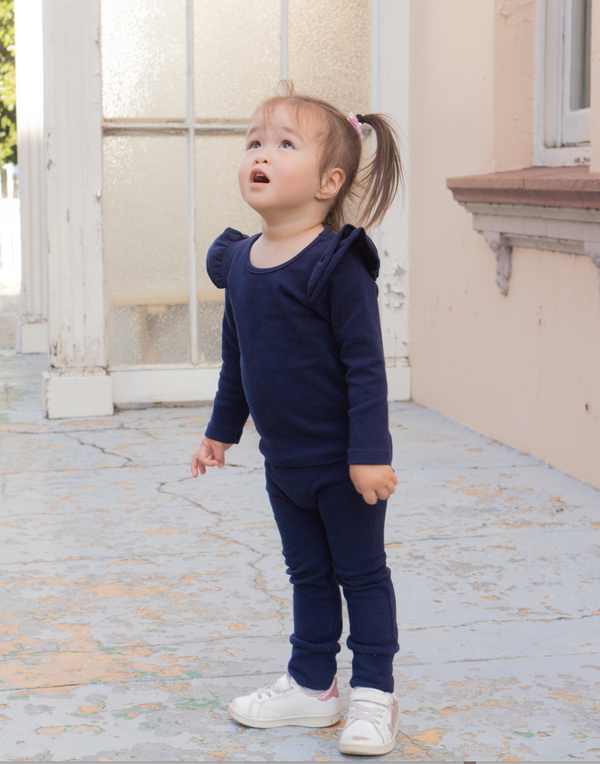 Comfy Flutter Top - Navy