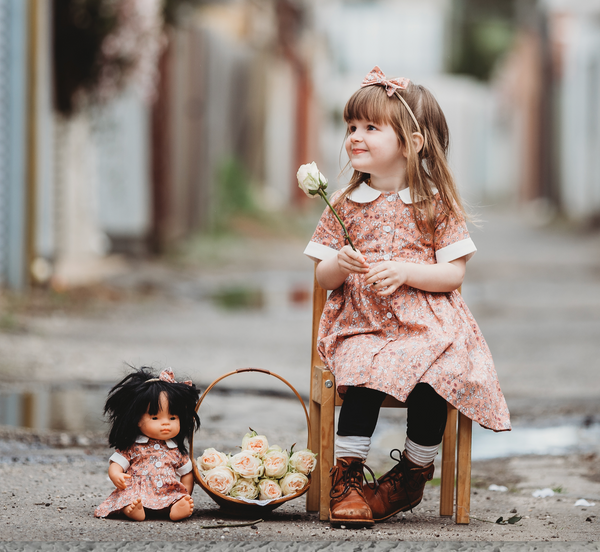 Polly Dress + Bow - Adeline