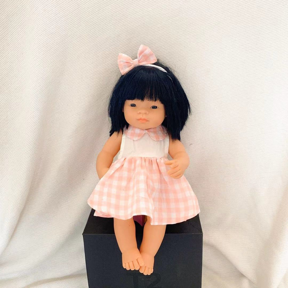 Doll Summer Dress + Bow - Fairy Floss