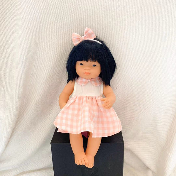 Doll Summer Dress + Bow - Fairy Floss