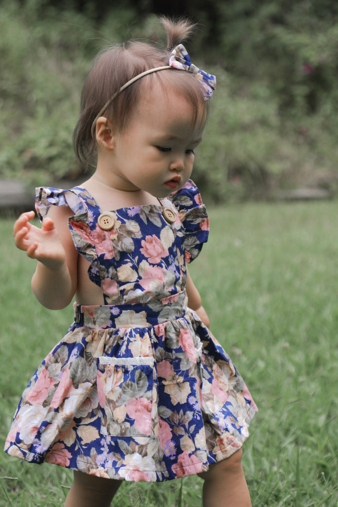 Detachable Flutter Pinny + Headband - Fleur,  - LollipopHouse