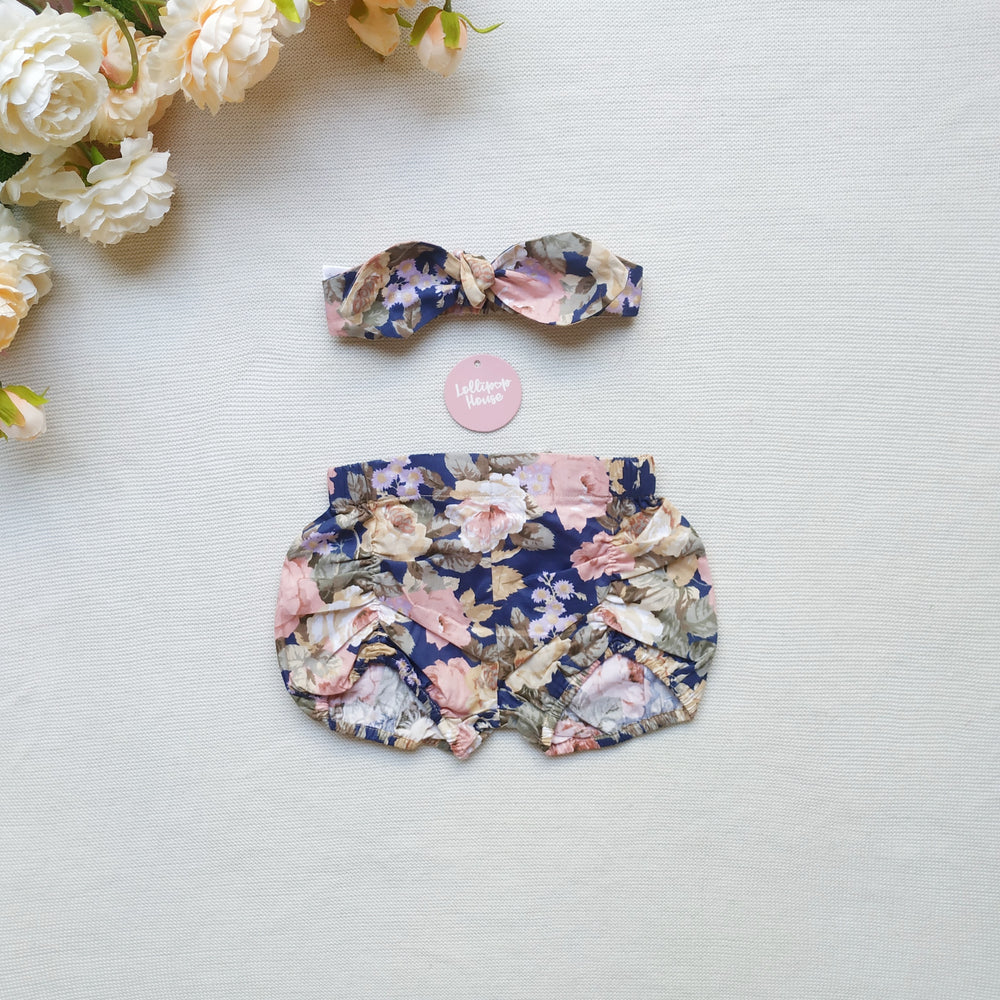 Detachable Overall + TopKnot - Fleur,  - LollipopHouse
