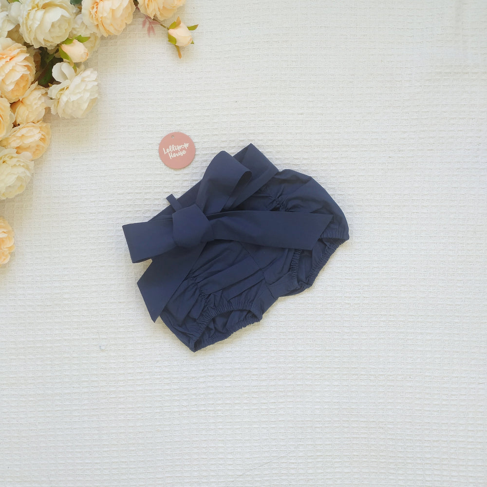 Detachable Pucker Shorts w Belt - Navy,  - LollipopHouse