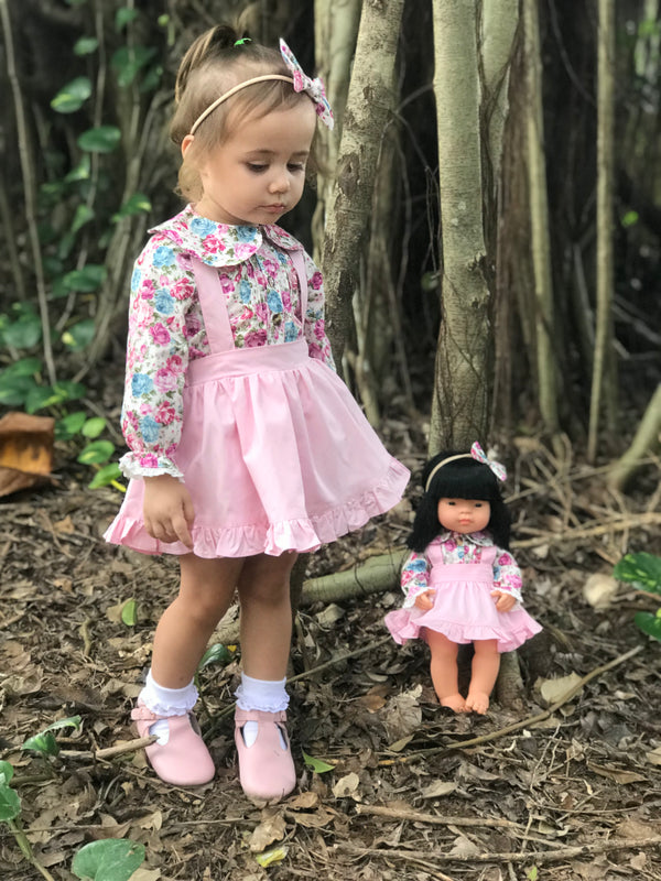 Doll Ruffle Skirt + Headband - Baby Pink,  - LollipopHouse